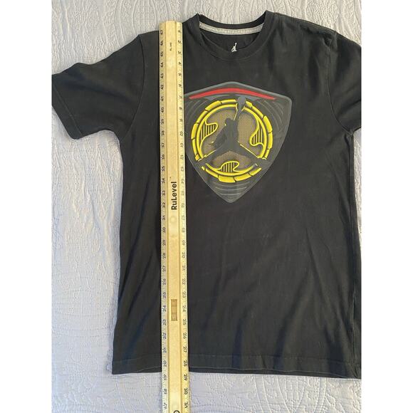 Air Jordan Shielded Jump Sz M Large Logo Hit Front Small Logo Back Black TShirt - Picture 8 of 8